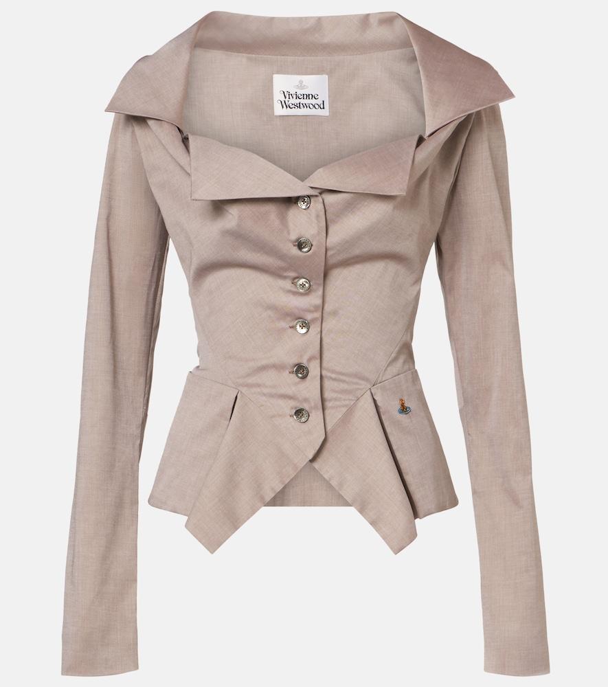 vivienne westwood monday peplum cotton poplin shirt