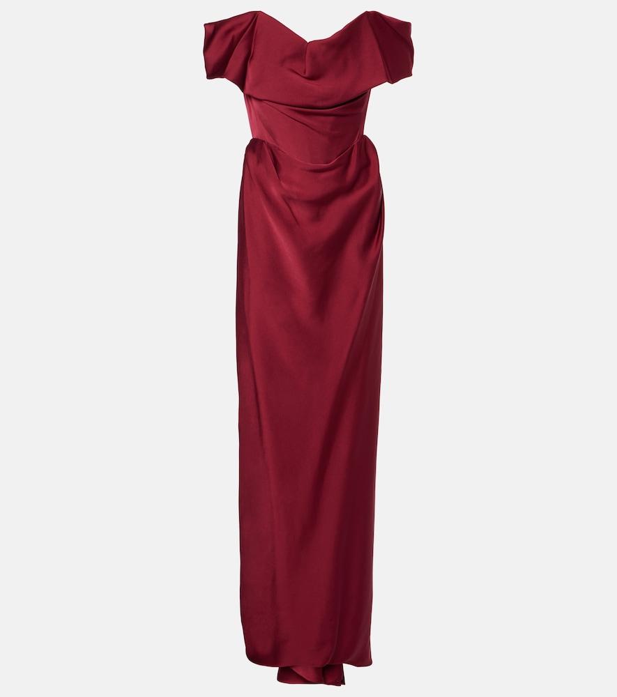 vivienne westwood nova cocotte crêpe satin bustier gown