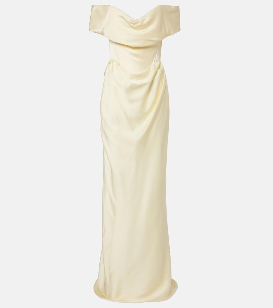 vivienne westwood nova cocotte draped satin bustier gown