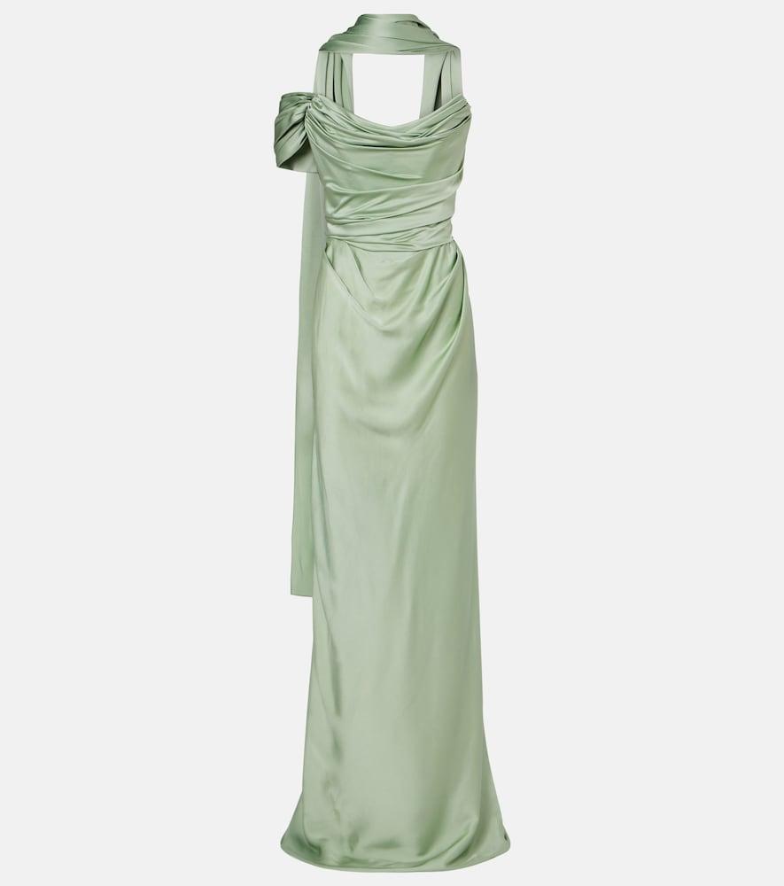 vivienne westwood nova vixen scarf-detail satin gown