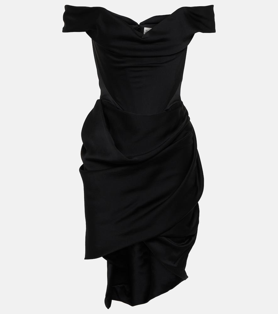 vivienne westwood off-shoulder bustier crêpe minidress
