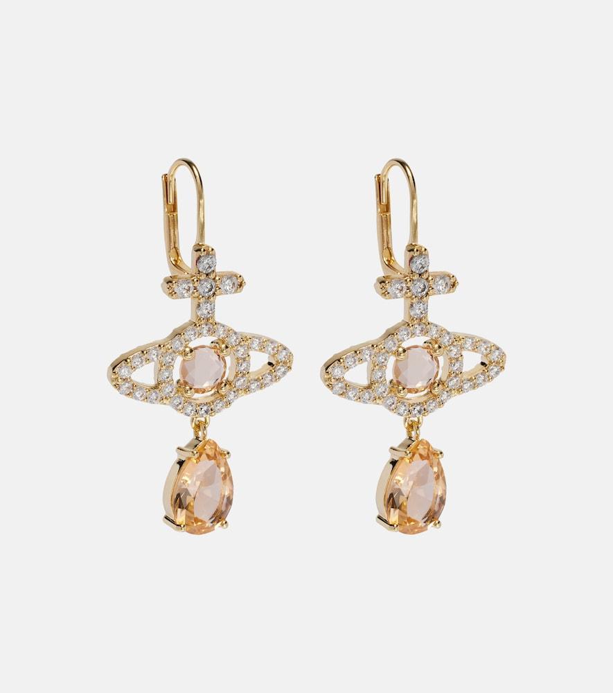 vivienne westwood olympia embellished drop earrings