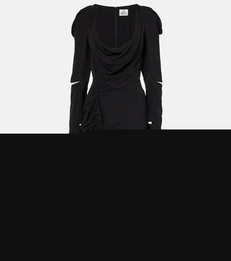 vivienne westwood panther draped midi dress