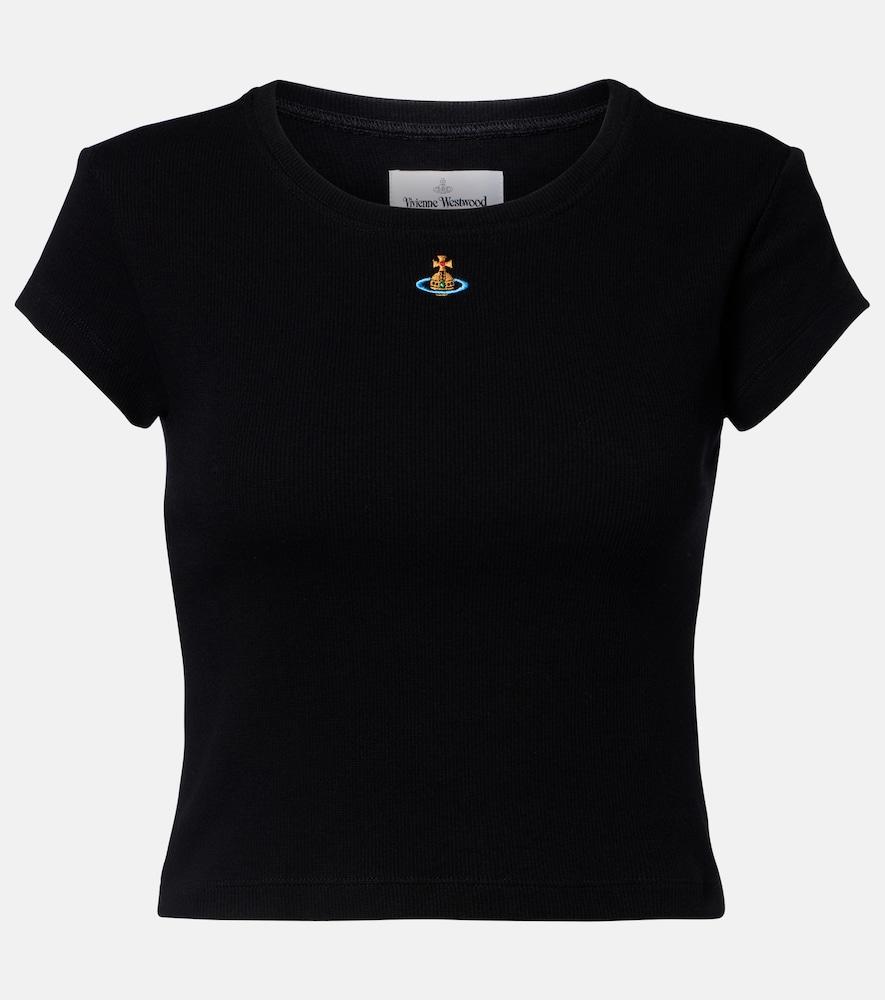 vivienne westwood peru cropped cotton-blend jersey t-shirt