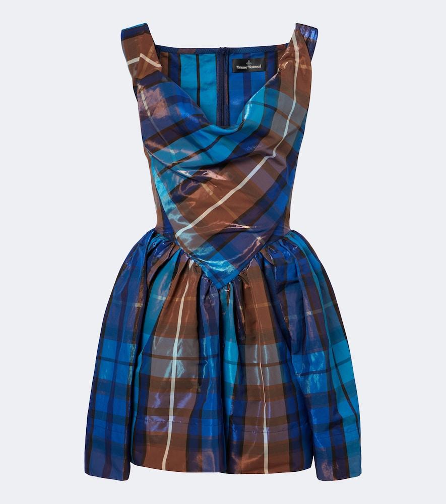 vivienne westwood sunday checked twill minidress