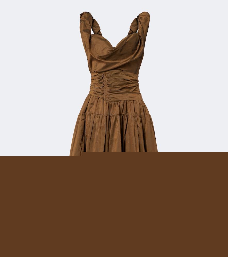 vivienne westwood sunday cotton-blend twill midi dress