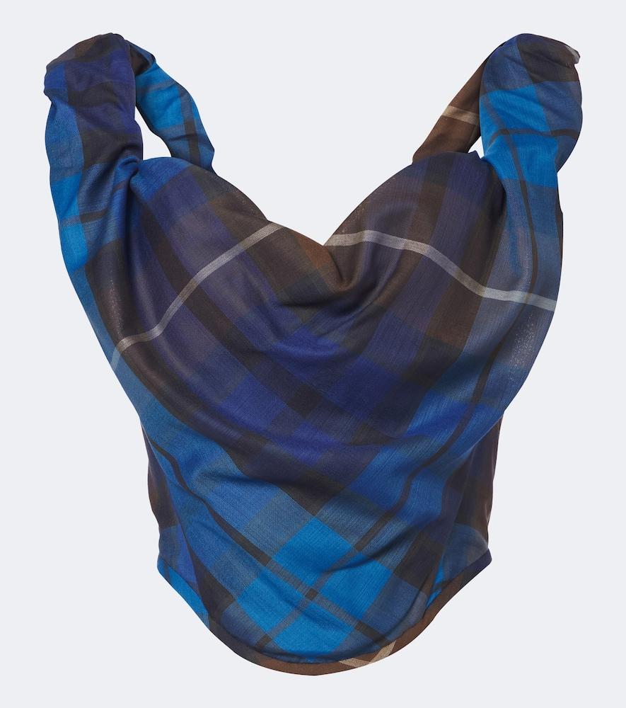 vivienne westwood sunday plaid wool bustier top