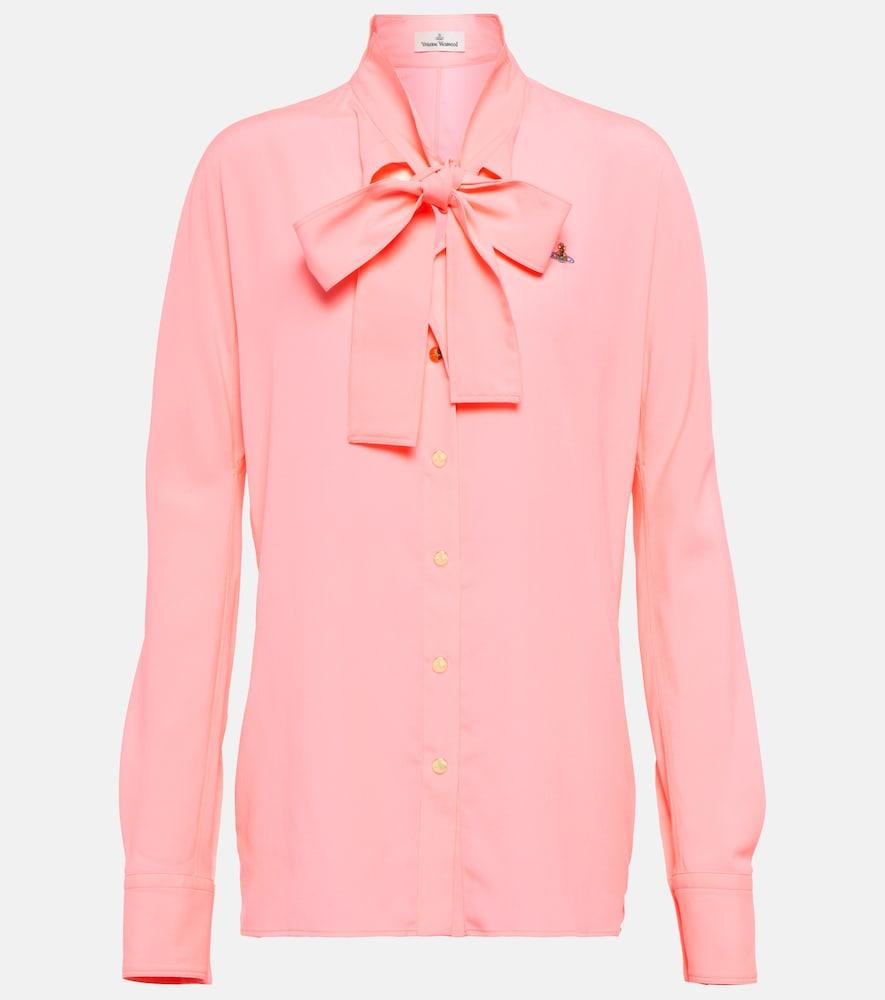 vivienne westwood tie-neck crêpe blouse