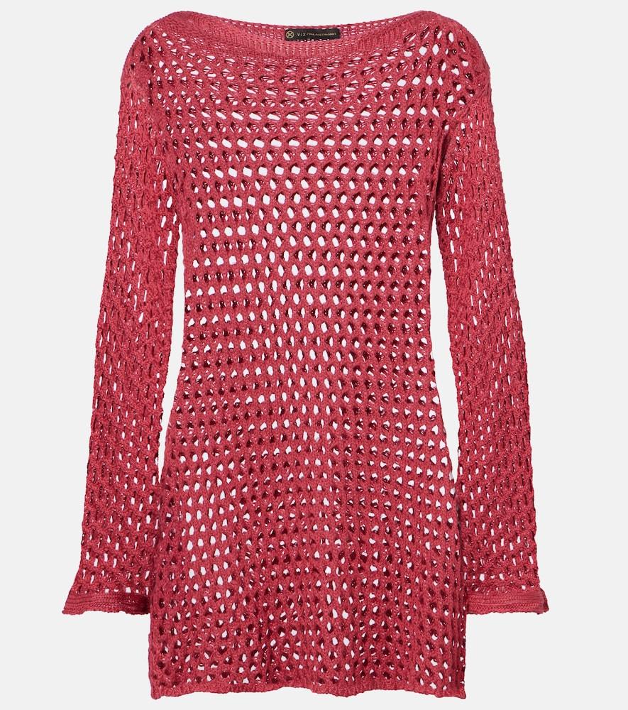 vix paula hermanny belle open-knit beach cover-up