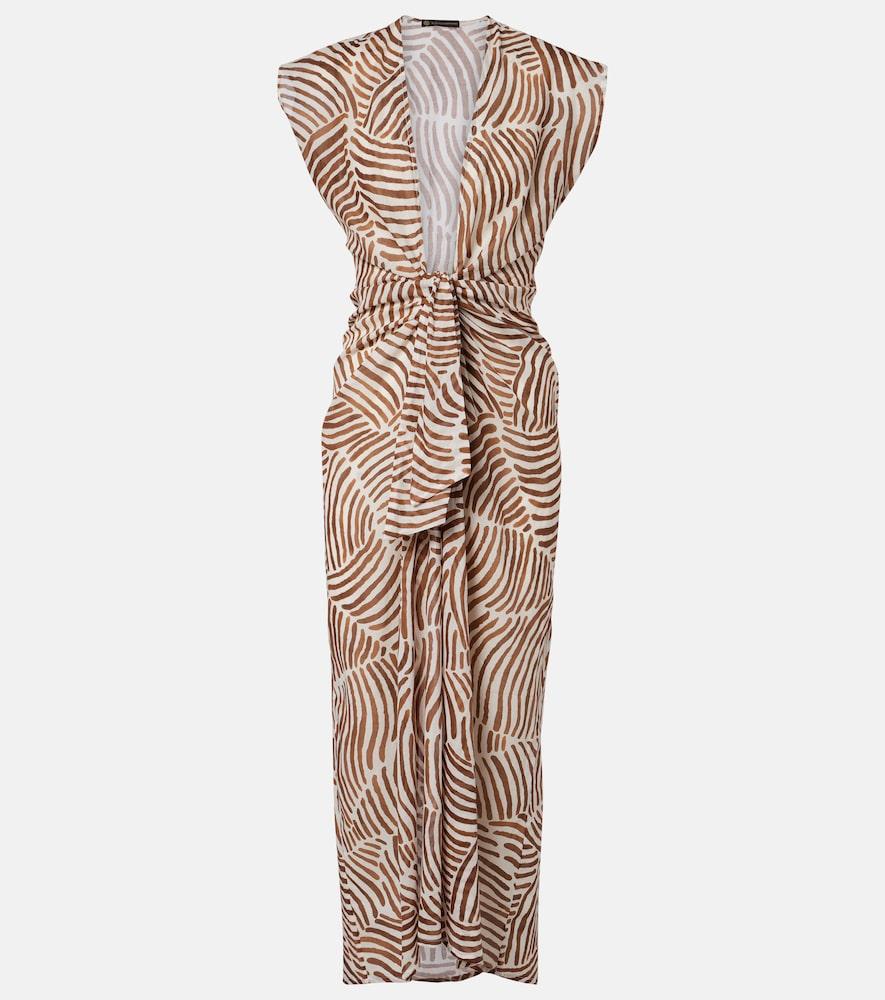 vix paula hermanny sasha printed cotton midi dress