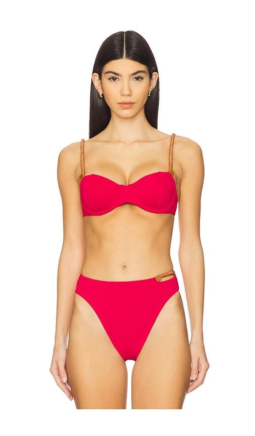 vix swimwear aika mel bikini top in red. - size m (also in s)