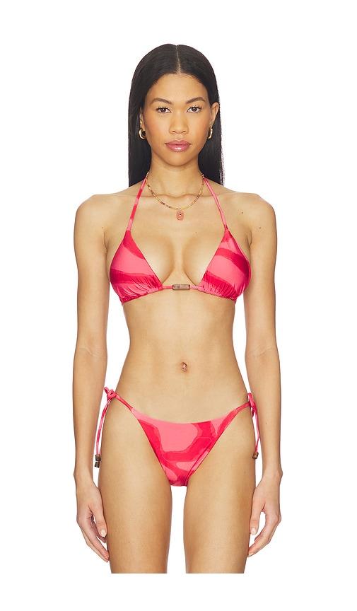vix swimwear iggy triangle bikini top in pink. - size l (also in s, m, xl)