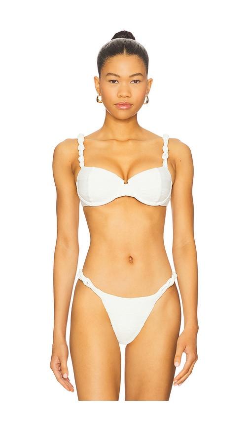 vix swimwear leanne nissi bikini top in white. - size l (also in s)