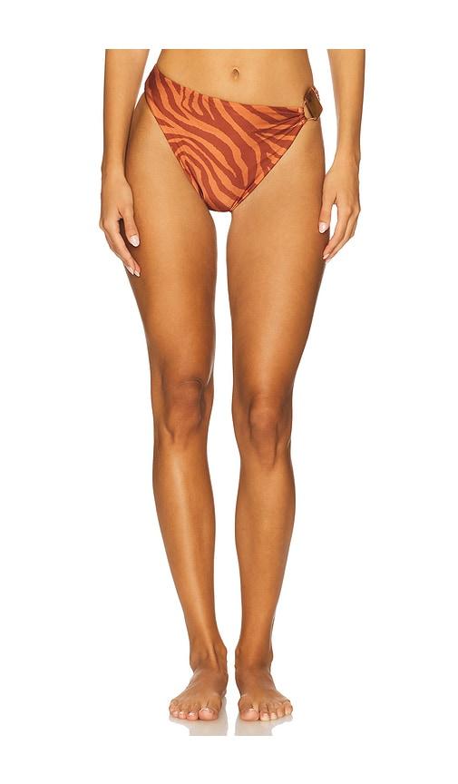 vix swimwear misty hot pant brazilian bikini bottom in brown. - size l (also in s, xs, m)
