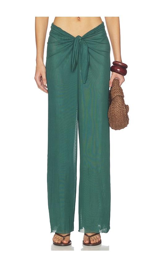 vix swimwear pareo pants in dark green. - size s (also in xl)