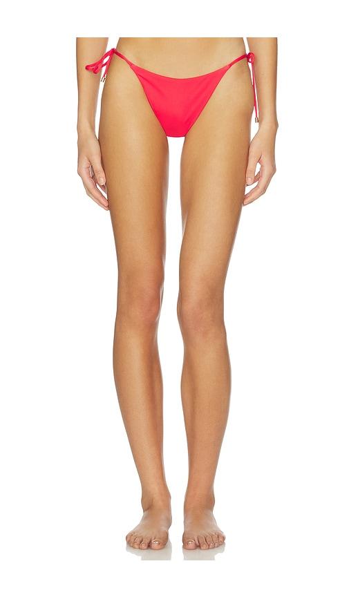 vix swimwear tie side bottom brazilian in red. - size l (also in s)