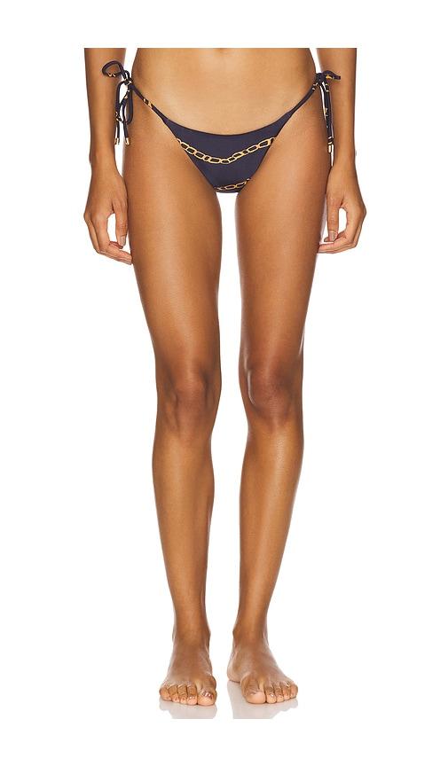 vix swimwear tie side brazilian bikini bottom in navy. - size m (also in xl)