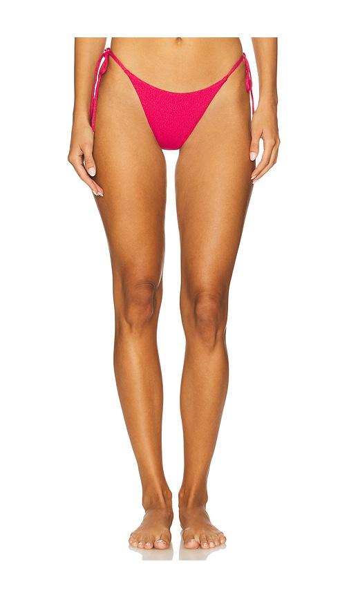 vix swimwear tie side full bikini bottom in pink. - size m (also in s)