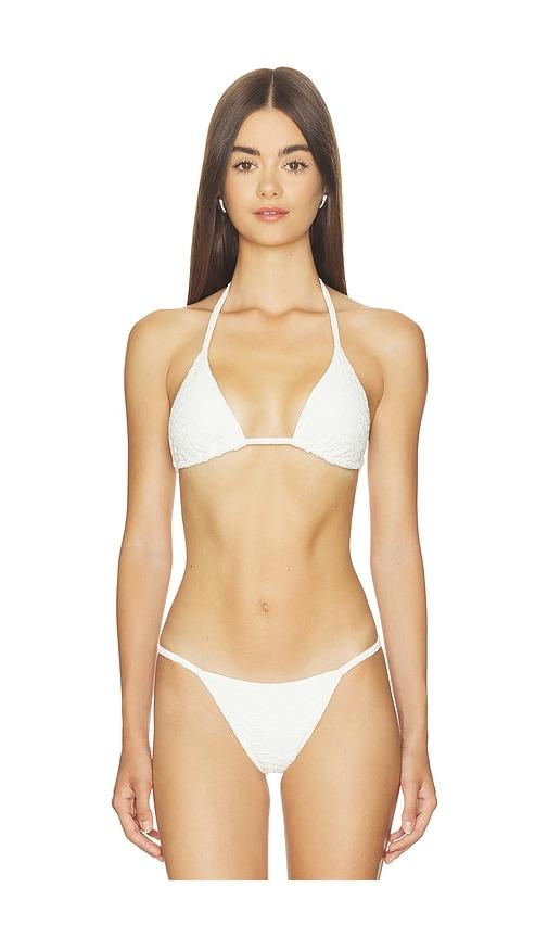 vix swimwear tri bikini top in white. - size l (also in s, xl)