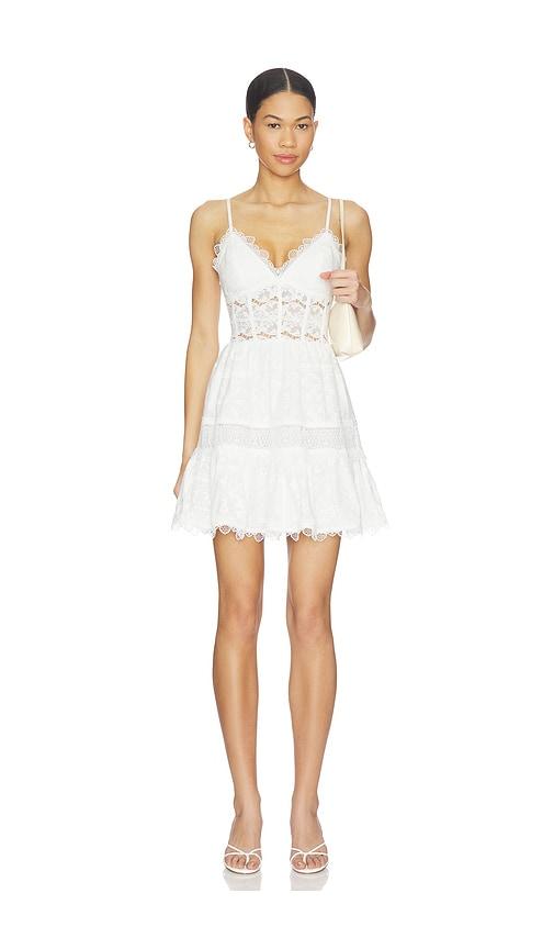 waimari amarelle mini dress in white. - size m (also in xs)