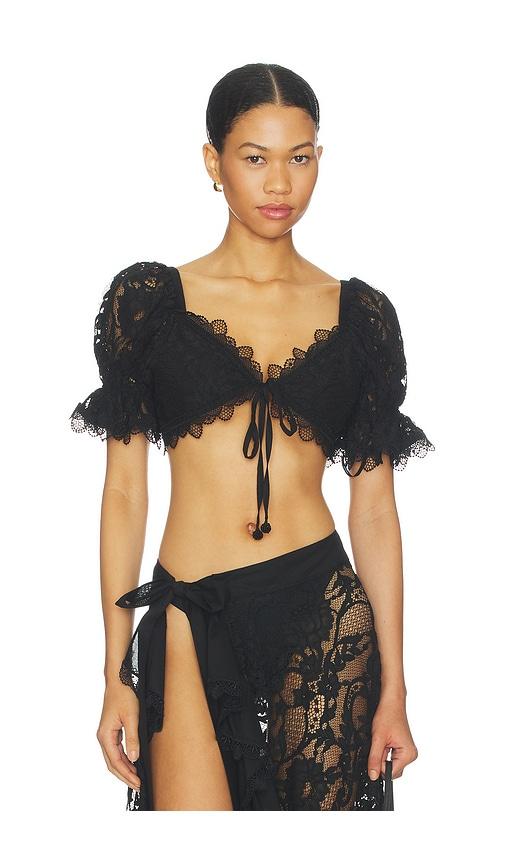 waimari avril top in black. - size l (also in s, xs, m)