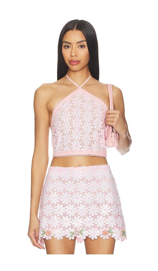 waimari lush top in pink. - size l (also in m)