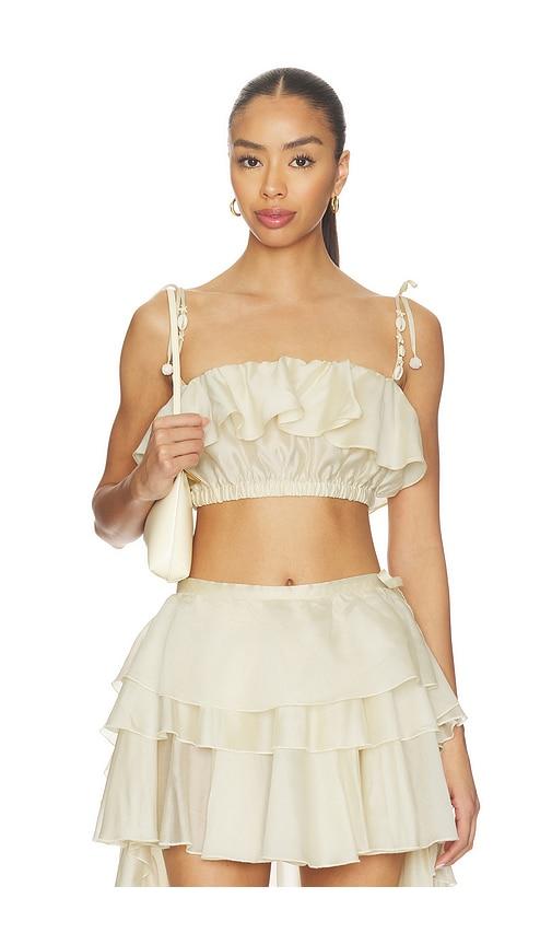 waimari sirocco top in cream. - size l (also in xs, s, m)