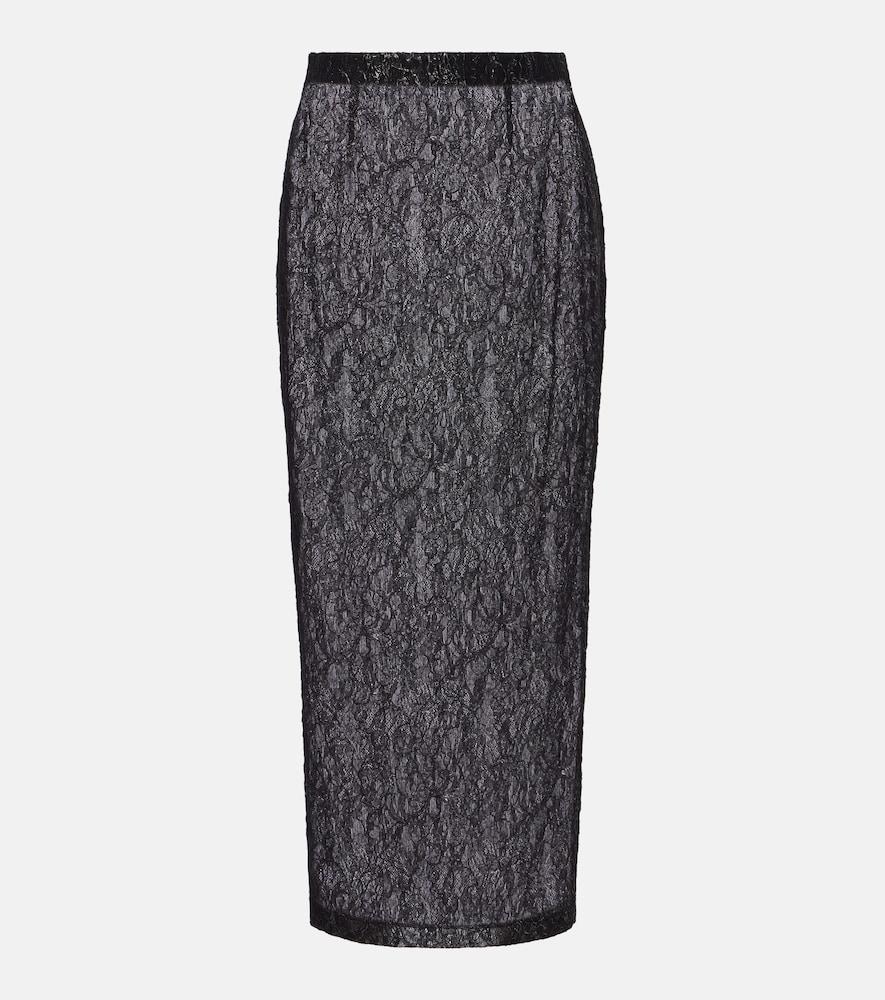 wardrobe. nyc floral lace midi skirt
