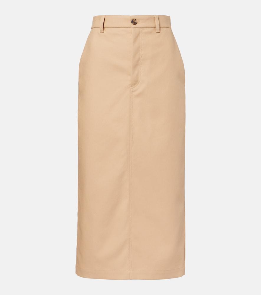 wardrobe. nyc high-rise cotton midi skirt