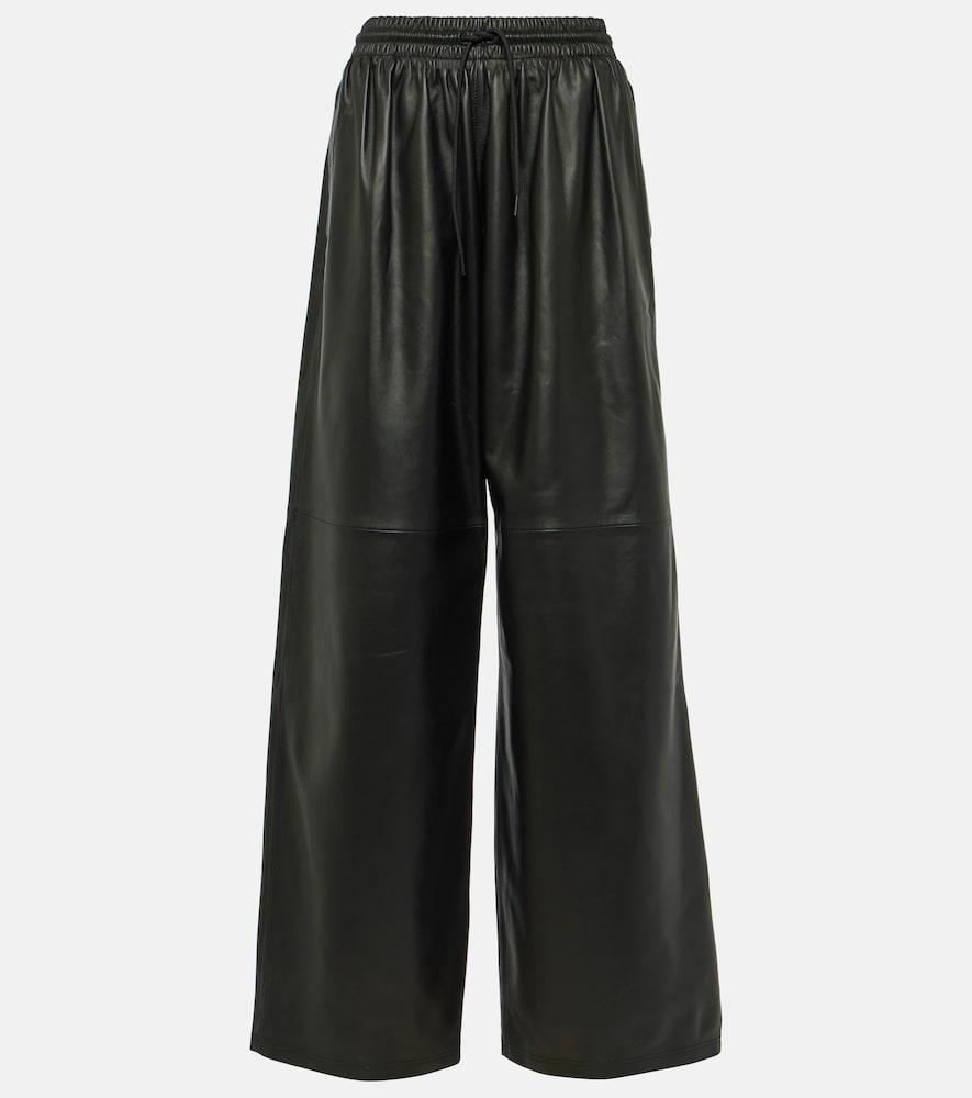 wardrobe. nyc leather wide-leg pants