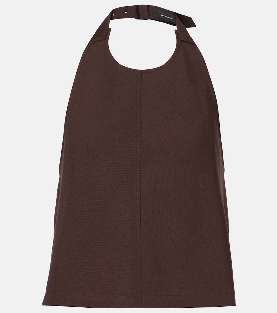 wardrobe. nyc open-back halterneck wool top