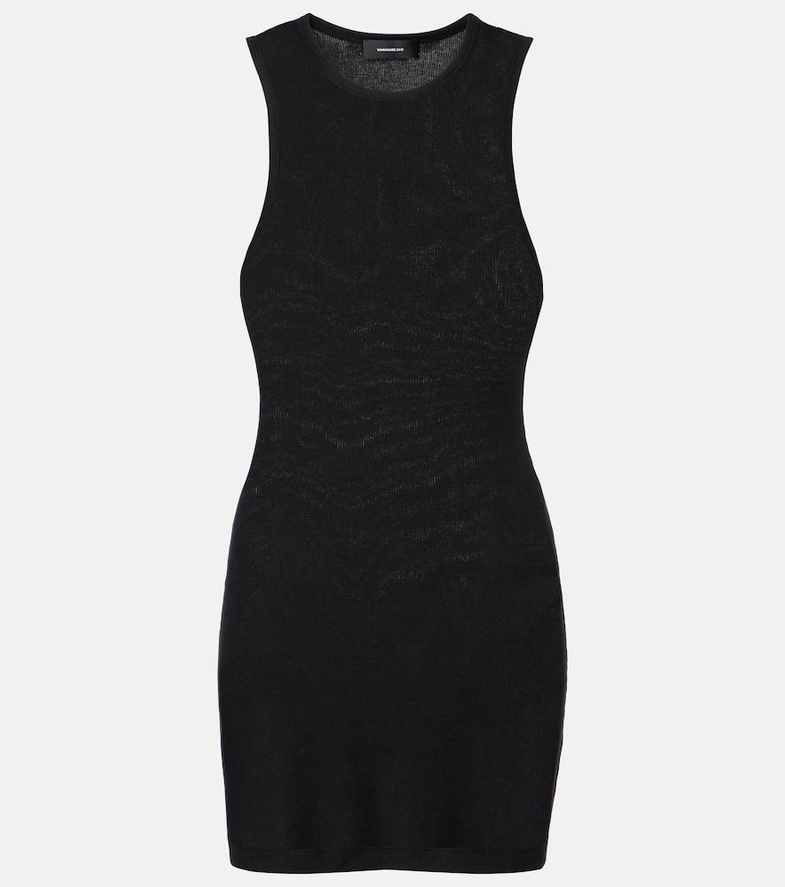 wardrobe. nyc racer cotton-blend minidress