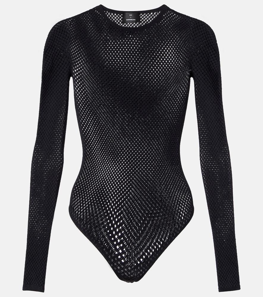 wardrobe. nyc rhw web wool-blend bodysuit