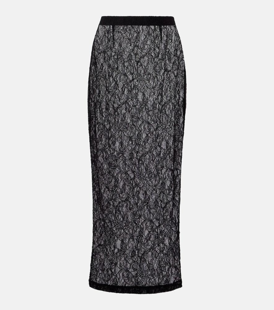 wardrobe. nyc sheer lace midi skirt