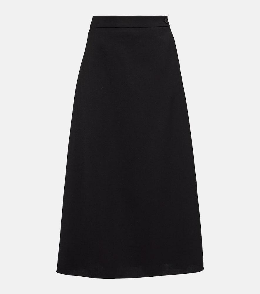 wardrobe. nyc virgin wool midi skirt