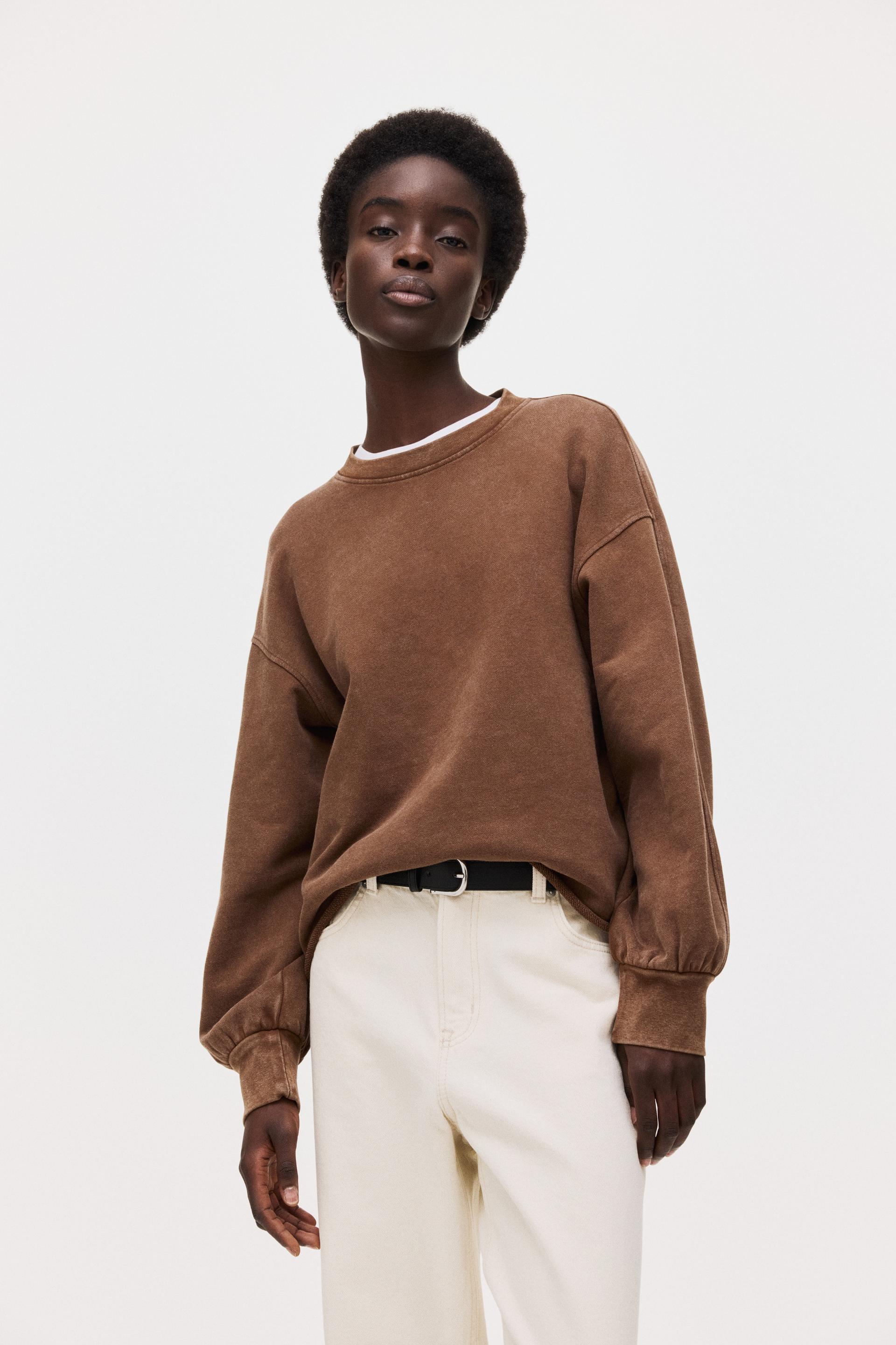 washed-look sweatshirt