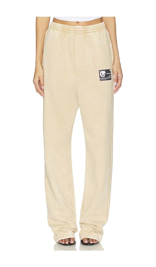 we11done teddy id jersey pant in beige. - size m (also in s)
