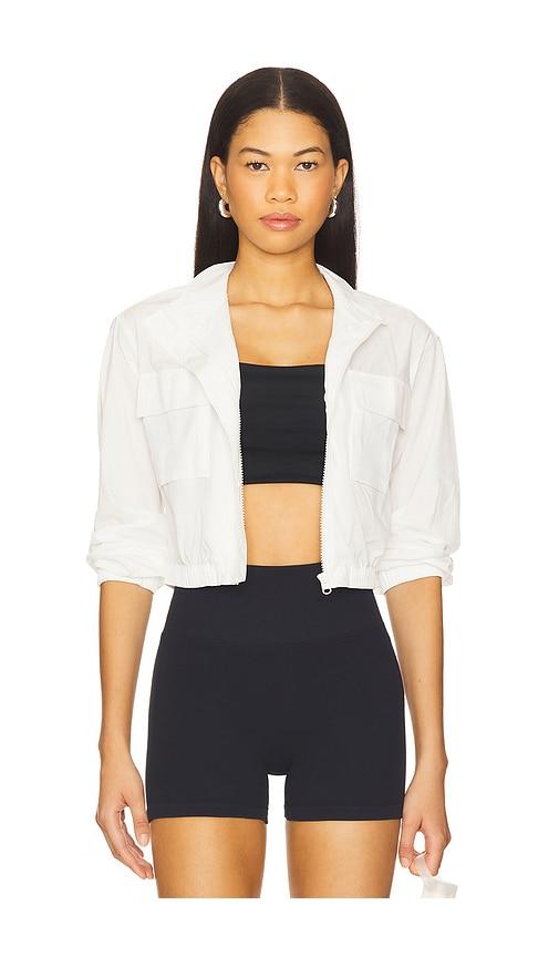 wellbeing + beingwell aspyn cropped jacket in white. - size xl (also in xxs, xs)