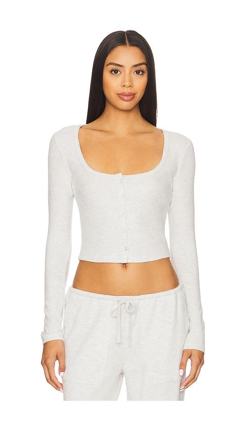 wellbeing + beingwell ellis cardigan in white. - size l (also in m, xl)