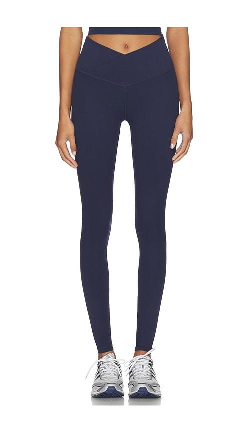 wellbeing + beingwell flowwell callista crossover legging in navy. - size m (also in xxs, xs, xl)