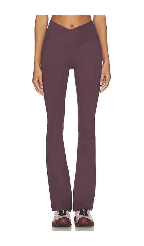 wellbeing + beingwell flowwell callista crossover pant in mauve. - size xl (also in xxs, xs)