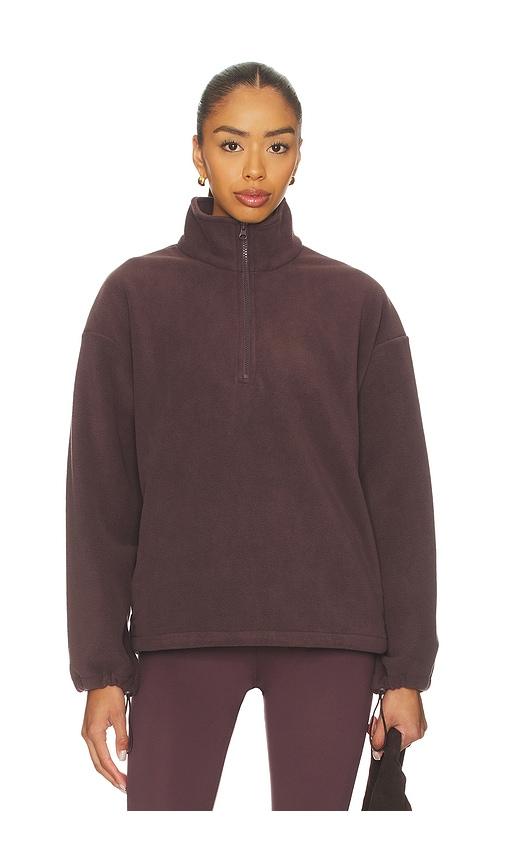 wellbeing + beingwell fremont half zip jacket in purple. - size m (also in xxs, xs, s)