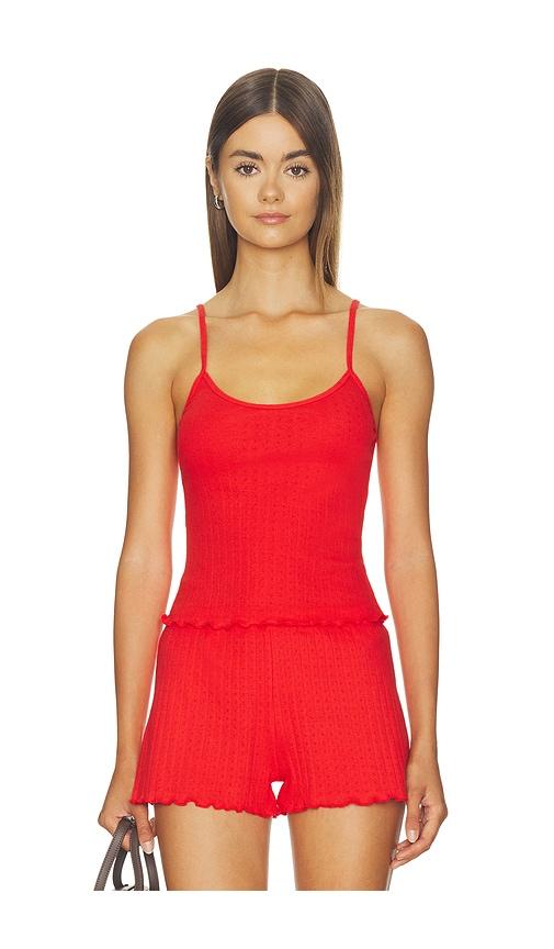 wellbeing + beingwell kenny tank in red. - size l (also in xxs, xs, s, m, xl)