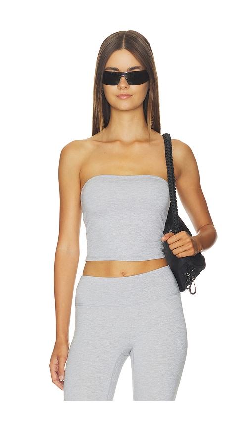 wellbeing + beingwell loungewell light camden tube top in grey. - size l (also in xxs, xs, s, m, xl)