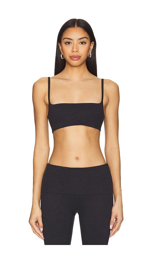 wellbeing + beingwell loungewell sloane sports bra in charcoal. - size l (also in xxs, s, xl)