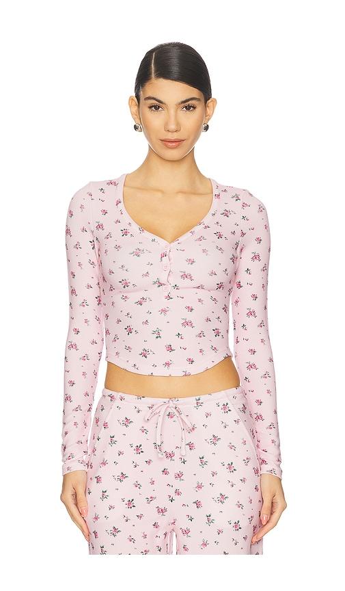 wellbeing + beingwell mason top in pink. - size m (also in s, xs)