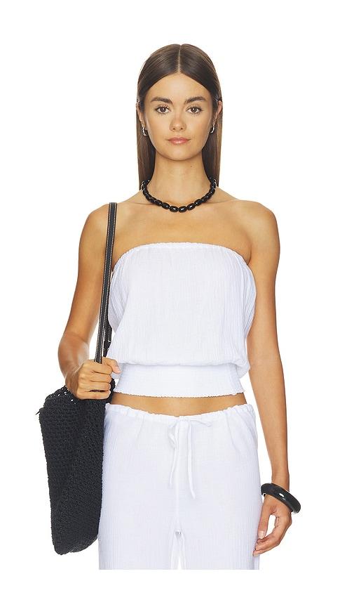 wellbeing + beingwell noel tube top in white. - size l (also in xs, s, m, xl)