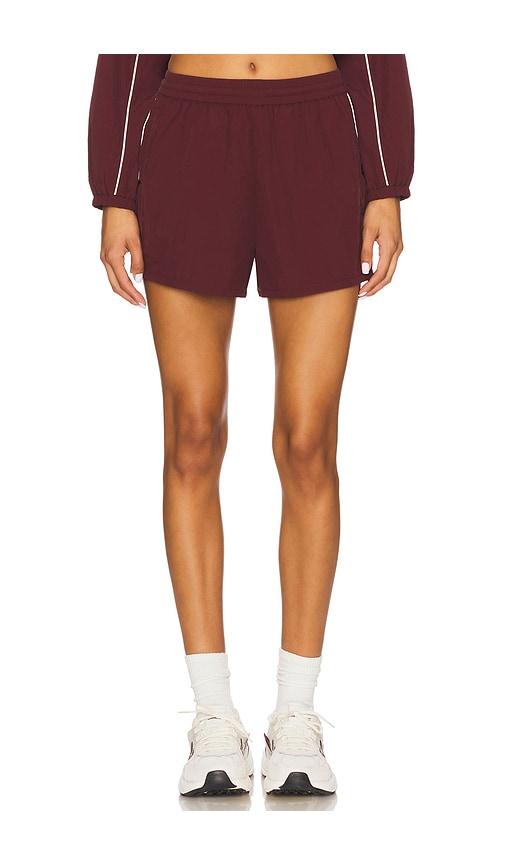 wellbeing + beingwell portola shorts in burgundy. - size s (also in xs)