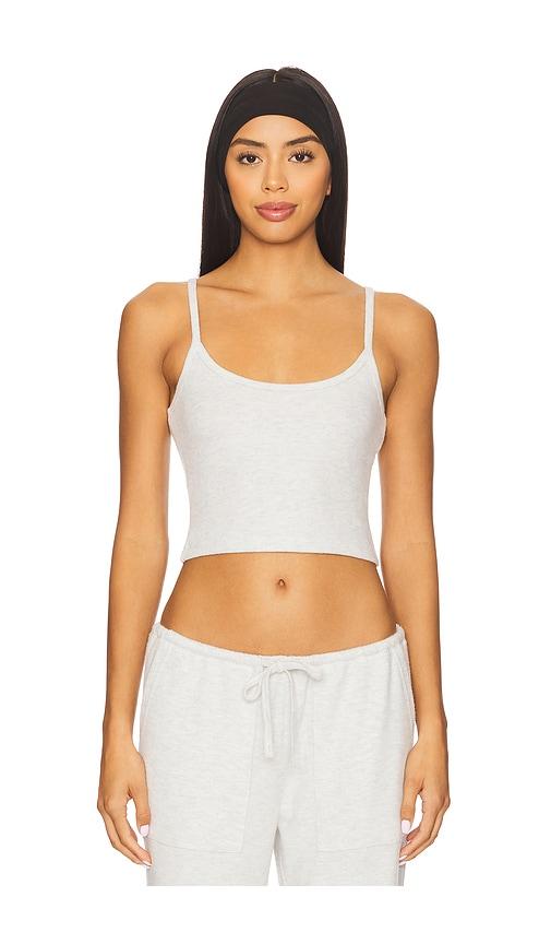 wellbeing + beingwell shiloh tank in light grey. - size l (also in xl)