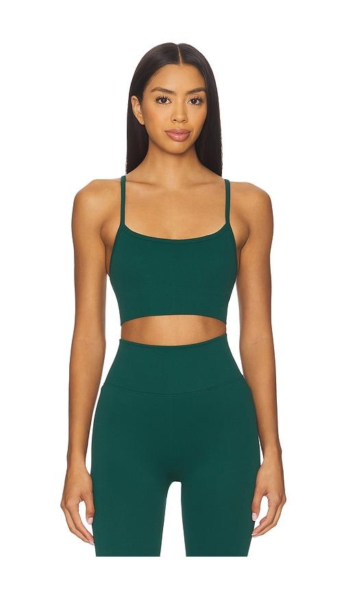 wellbeing + beingwell stretchwell emery sports bra in green. - size s/m (also in xxs/xs)